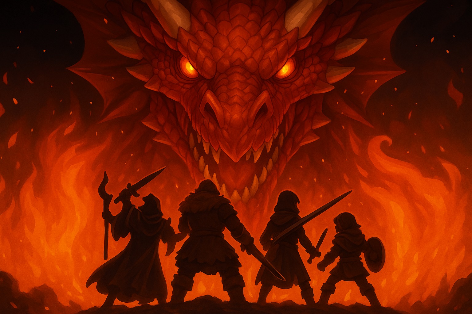 Cena de aventura de fantasia para Dungeon Minds